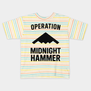 4th of July Stealth Bomber  – Operation Midnight Hammer Patriotic American Flag Design Kids T-Shirt