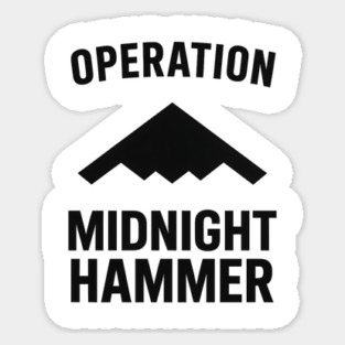 4th of July Stealth Bomber  – Operation Midnight Hammer Patriotic American Flag Design Sticker