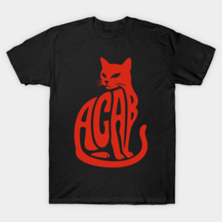 Word Art Beautiful Cat Silhouette Activist Design T-Shirt