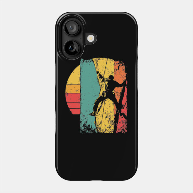 Retro Rock Climber Adventure Pop Art Phone Case by TuncGK