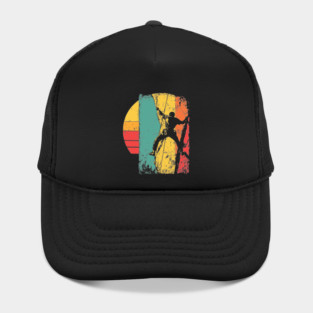 Retro Rock Climber Adventure Pop Art Hat