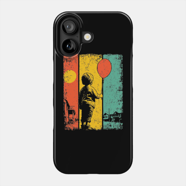 Vintage Balloon Child Urban Pop Art Phone Case by TuncGK