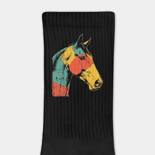 Futuristic Cyber Horse with Retro Colors by TuncGK