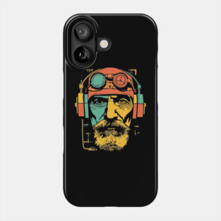 Vintage Cyberpunk Pilot Pop Art Portrait Phone Case