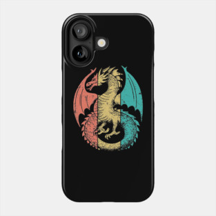 Retro Pop Art Majestic Dragon Design Phone Case
