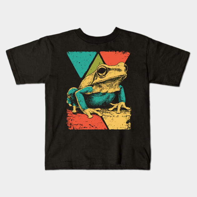 Abstract Geometric Frog in Pop Art Style Kids T-Shirt by TuncGK