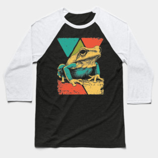 Abstract Geometric Frog in Pop Art Style Baseball T-Shirt