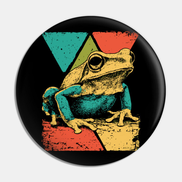 Abstract Geometric Frog in Pop Art Style Pin by TuncGK