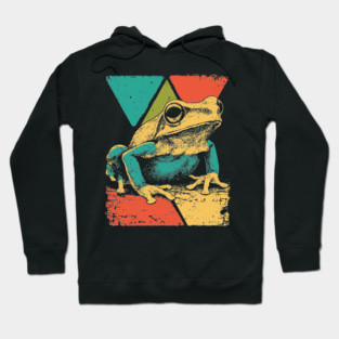 Abstract Geometric Frog in Pop Art Style Hoodie