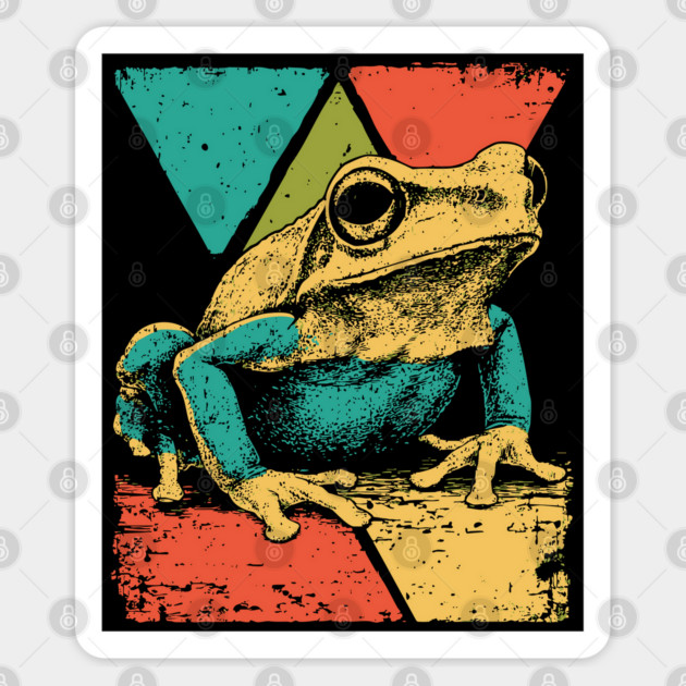 Abstract Geometric Frog in Pop Art Style Sticker by TuncGK