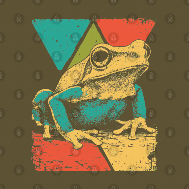 Abstract Geometric Frog in Pop Art Style by TuncGK