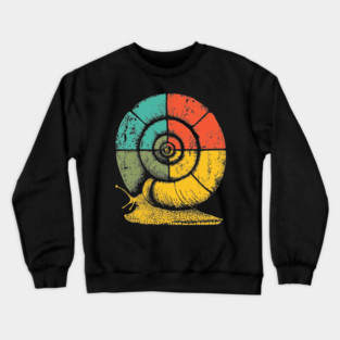 Retro Geometric Spiral Snail Pop Art Crewneck Sweatshirt