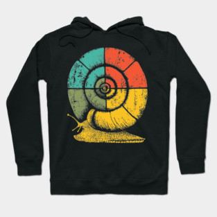 Retro Geometric Spiral Snail Pop Art Hoodie