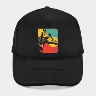 Vintage Giraffe with Bold Pop Colors Hat