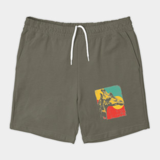 Vintage Giraffe with Bold Pop Colors Shorts
