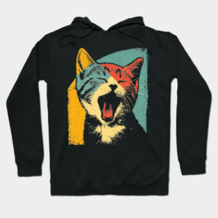 Cute Roaring Kitten in Pop Art Colors Hoodie
