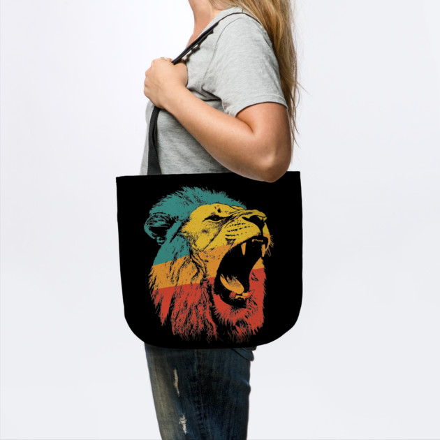 Fierce Roaring Lion Retro Pop Portrait by TuncGK
