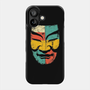 Retro Japanese Noh Mask Pop Art Face Phone Case
