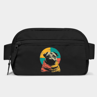 Cute Retro Pacifist Pug Dog Design Bag