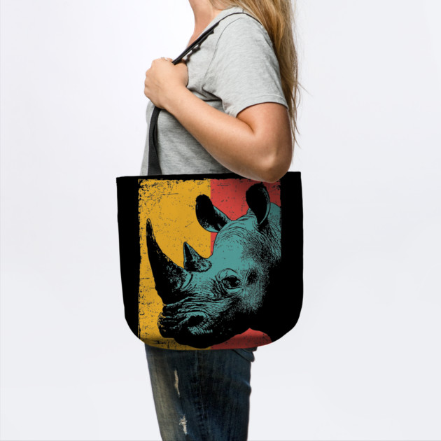 Powerful Pop Art Rhino Safari Portrait by TuncGK