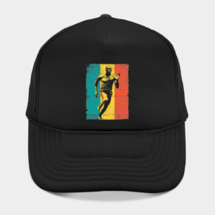 Running Athlete in Bold Pop Art Colors Hat