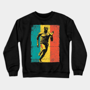 Running Athlete in Bold Pop Art Colors Crewneck Sweatshirt