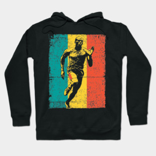 Running Athlete in Bold Pop Art Colors Hoodie