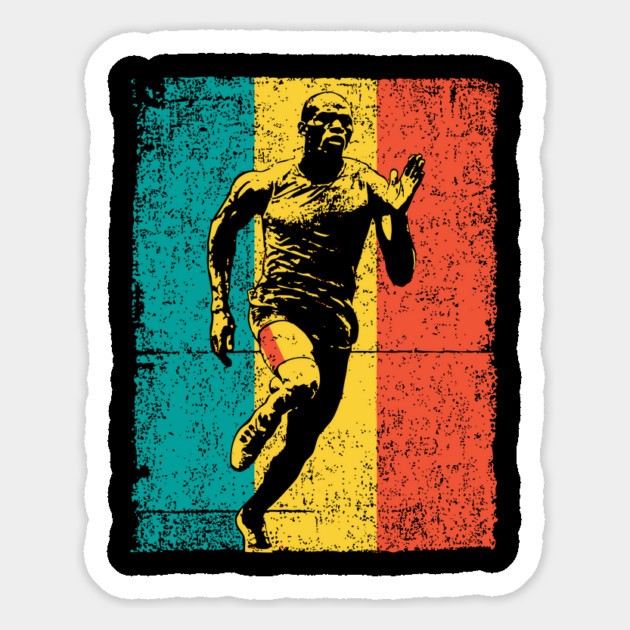 Running Athlete in Bold Pop Art Colors Magnet by TuncGK