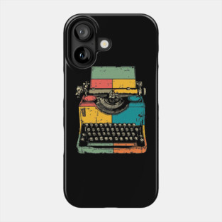 Retro Typewriter with Pop Art Color Splash Phone Case