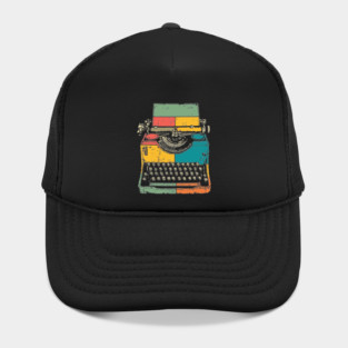 Retro Typewriter with Pop Art Color Splash Hat