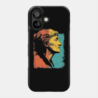 Virginia Woolf Portrait in Retro Pop Art Phone Case