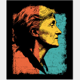 Virginia Woolf Portrait in Retro Pop Art Posters and Art