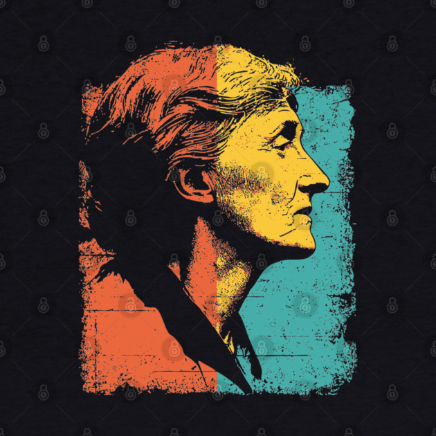 Virginia Woolf Portrait in Retro Pop Art by TuncGK