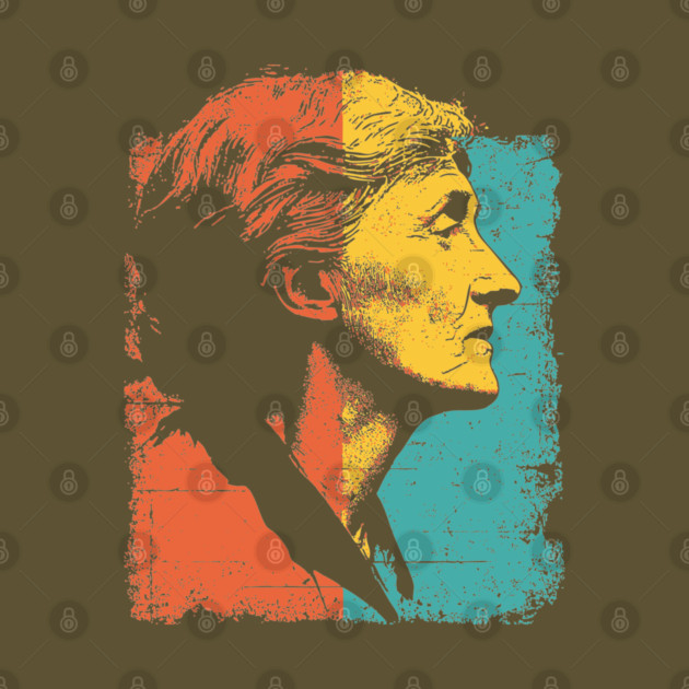 Virginia Woolf Portrait in Retro Pop Art by TuncGK