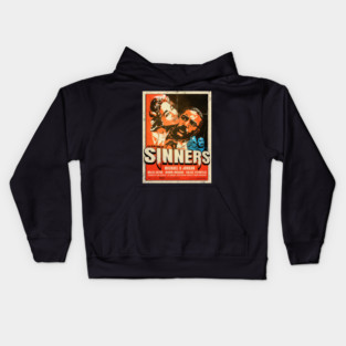 Sinners Grindhouse Poster Kids Hoodie