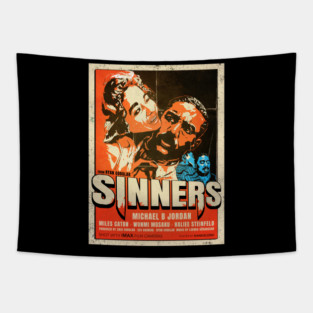 Sinners Grindhouse Poster Tapestry