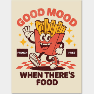 French Fries Good Mood Vintage Retro Posters and Art