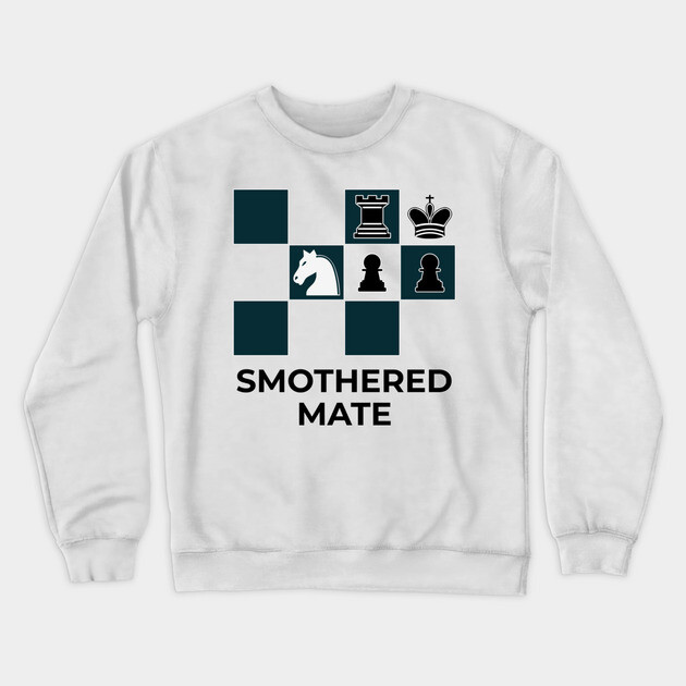 Smothered Mate Diagram - Chess Lovers Gift Crewneck Sweatshirt by TuncGK