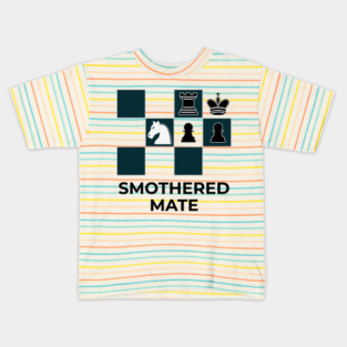 Smothered Mate Diagram - Chess Lovers Gift Kids T-Shirt