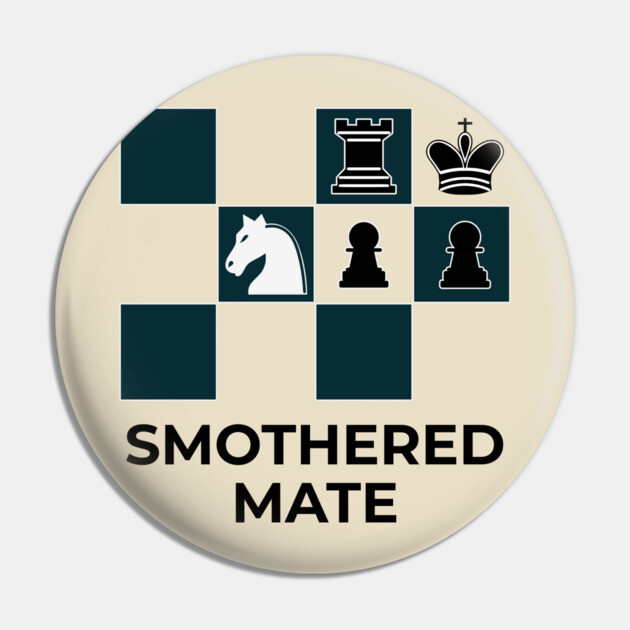 Smothered Mate Diagram - Chess Lovers Gift Pin by TuncGK