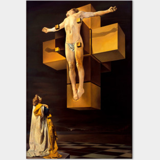 Salvador Dali, Crucifixion (Corpus Hypercubus), 1954, Surrealism Posters and Art