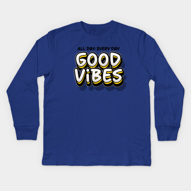 GOOD VIBES Kids Long Sleeve T-Shirt by Fabrik