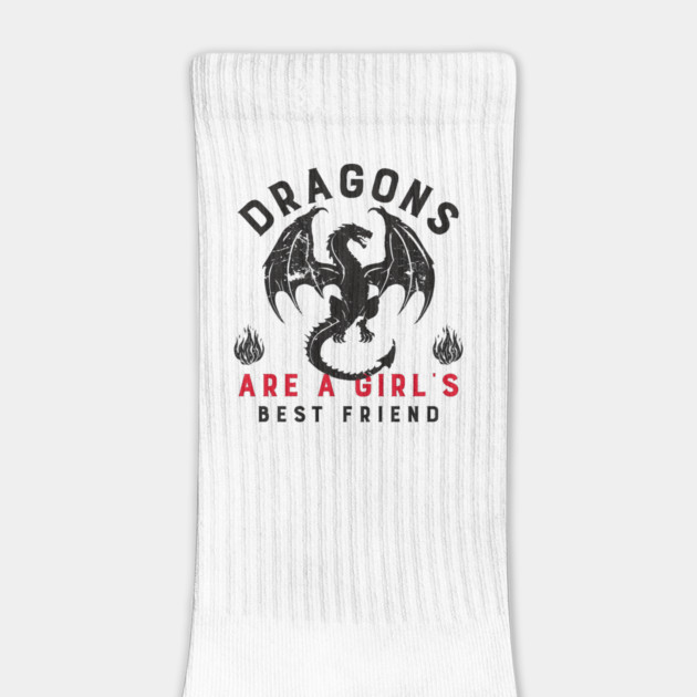 Dragons Are A Girl's Best Friend Dragon Girl Woman Friendship Gift by Groovy Outfits