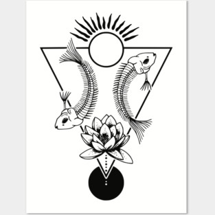 Pisces Zodiac Sign Shirt Posters and Art