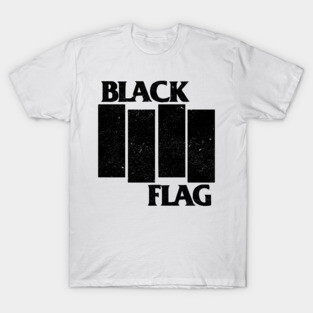 BLACK FLAG TYPOGRAPHY ART T-Shirt