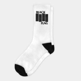 BLACK FLAG TYPOGRAPHY ART Socks