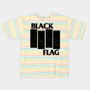 BLACK FLAG TYPOGRAPHY ART Kids T-Shirt