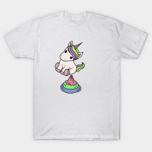 Cute Funny Unicorn Farting Rainbow T-Shirt
