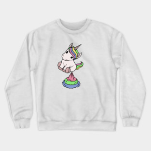 Cute Funny Unicorn Farting Rainbow Crewneck Sweatshirt