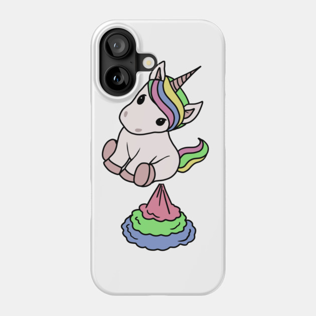 Cute Funny Unicorn Farting Rainbow Phone Case by logiamerch